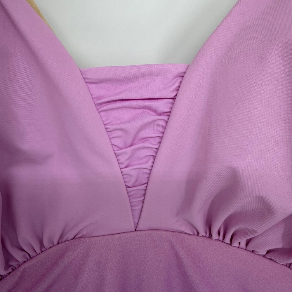 Lands End SlenderSuit Grecian One Piece
Swimsuit Purple Ombre On Ruched 16 DDD - Picture 4 of 7